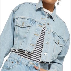 Topshop Bleached Cutoff Denim Jacket - BRAND NEW